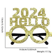 2024 New Year Party Funny Holiday Decorative Glasses Photo Props Glasses Frame