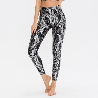 Women's Snake Print Yoga Trousers