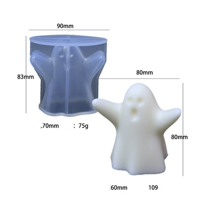 Ghostly Halloween Scented Candle Silicone Mold