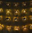 New Paper Halloween Decoration Electronic Lighting Chain Led Party Atmosphere Haunted House Props Pumpkin Shape