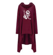 Long Sweatshirts Woman Irregular Letters Cloak Halloween