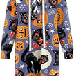 Halloween Lace-up V-neck Strapless Printed Dress For Women