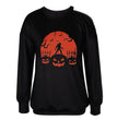 Women's Halloween Crew Neck Long Sleeve Sweatshirt