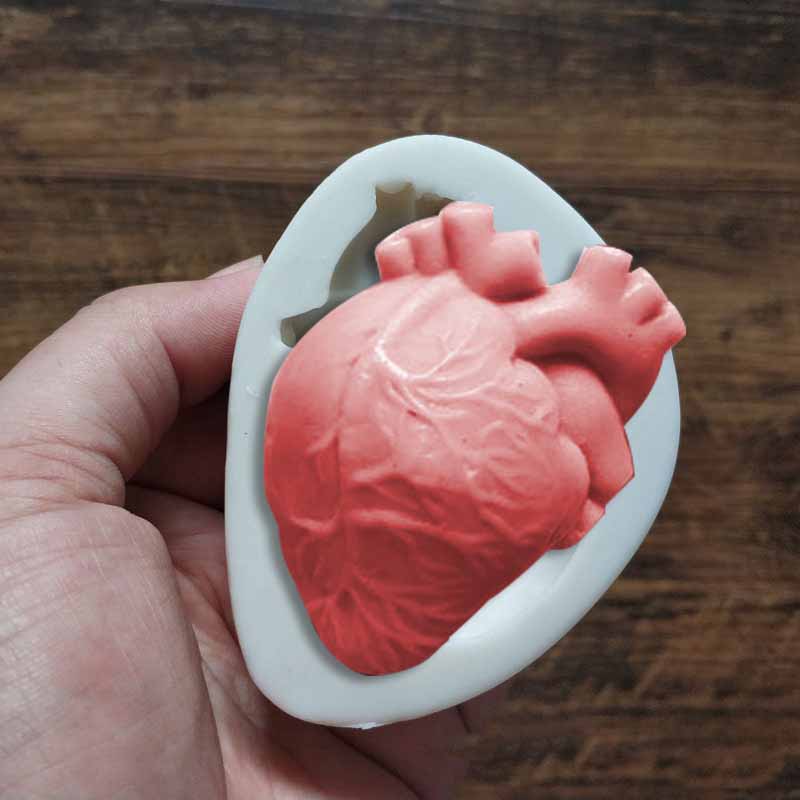 Halloween Heart Human Brain Shaped Silicone Mold