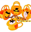 Halloween Pumpkin Bag Creative Halloween Cookie Candy Gift Bag Halloween Treat Or Trick Props Handheld Basket