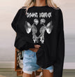 Halloween Women's Long Sleeve Casual Print Padded Sweatshirt