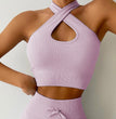 Drawstring Cross Sports Bra Vest For Women