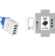 USB Charger Quick Charge 3.0 4 Phone Adapter For Tablet Portable Wall Mobile Charger Fast Charger