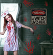 Halloween Holiday Wall Sticker Warning Label
