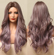 Halloween Mid-point Curly Purple Mixed Color Ladies Wig