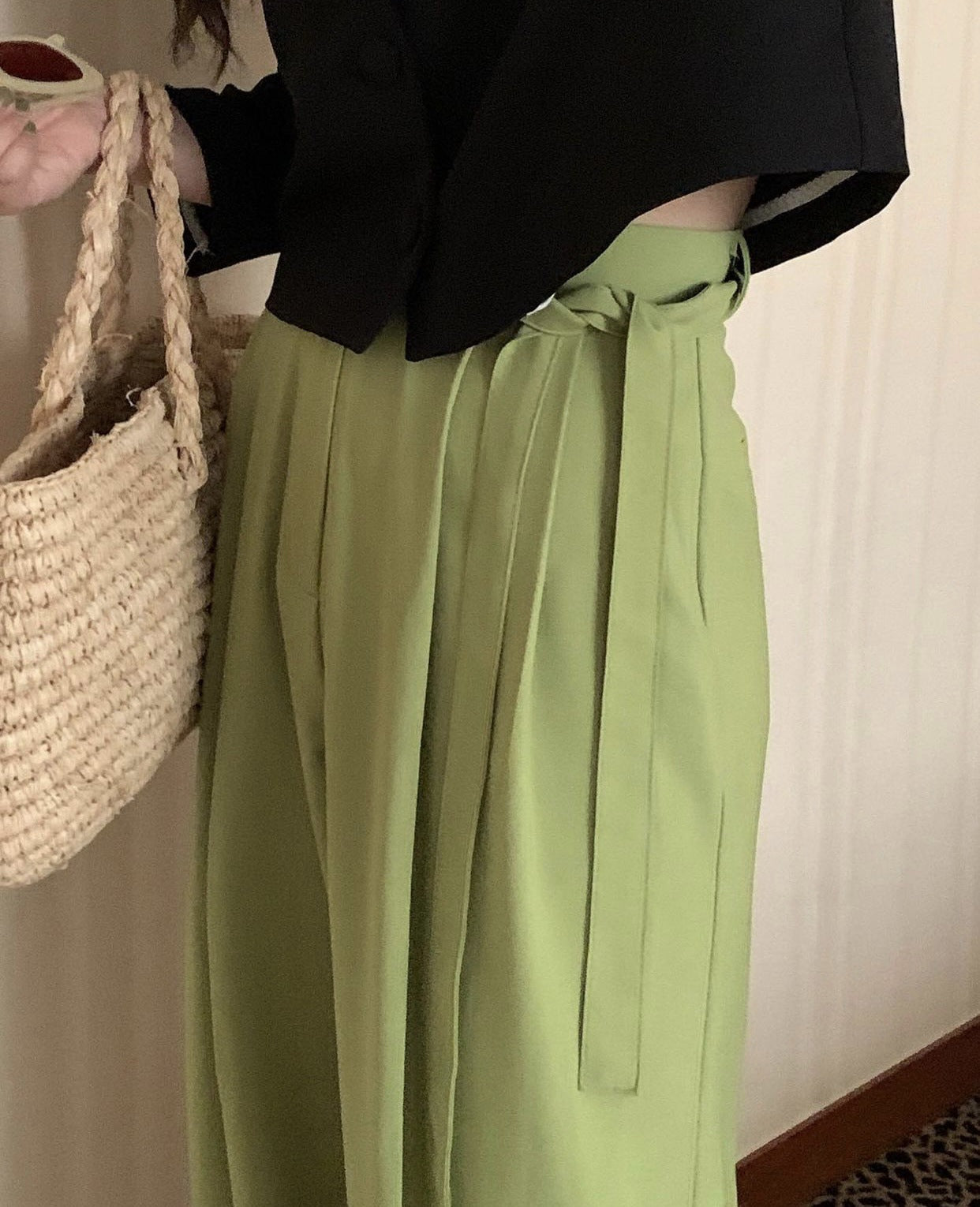 New Wide-leg Pants Women's High Waist Drooping Suit Pants Loose
