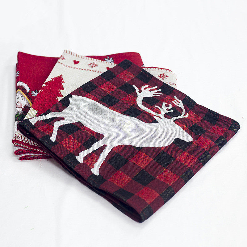 Explosive Christmas Decorations Cotton And Linen Embroidery Christmas Table Runner