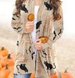 Halloween Digital Printing Casual Cardigan Jacket Women