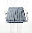 All-matching Casual High Waist Pleated Denim Skirt For Women