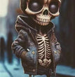 Halloween Cool Skeleton Figurines Halloween Skeleton Doll Resin Ornament Home Decor