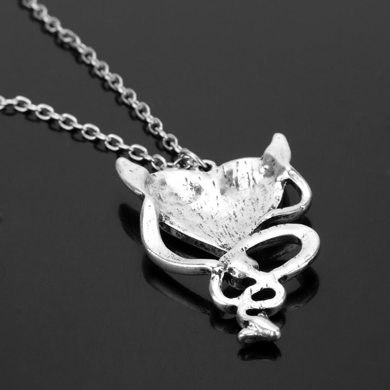 European And American Style Personalized Love Necklace Red Oil Drop Peach Heart Pendant Halloween COS Accessories In Stock Wholesale