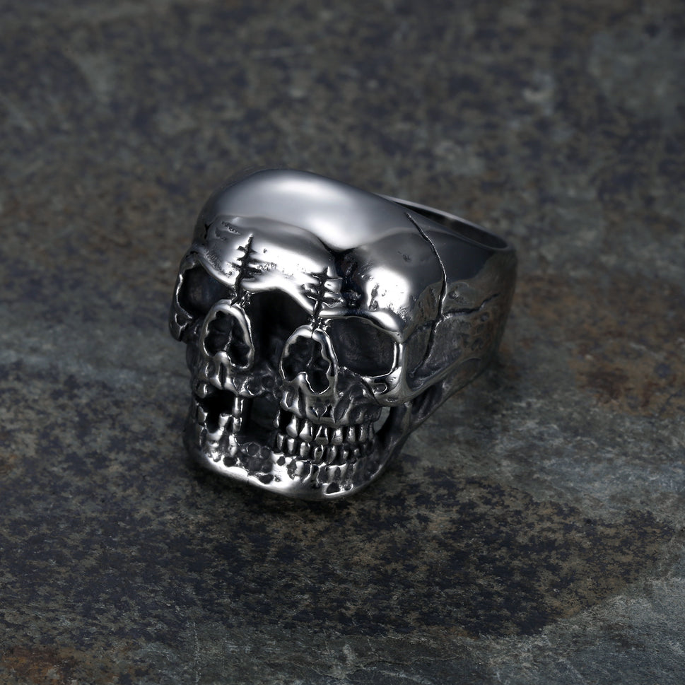 Halloween Ghost Head Bracelet Titanium Steel Men's Ring