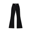 American Retro High Waist Irregular Denim Bootleg Pants Women
