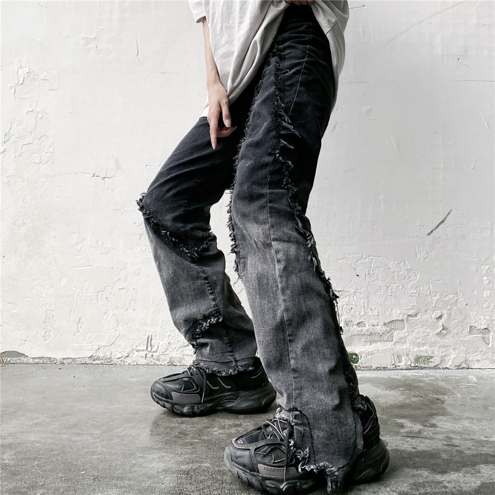 Street Retro Hip Hop Denim Pants Girl