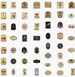 50 Vintage Halloween Bottles With Graffiti Stickers
