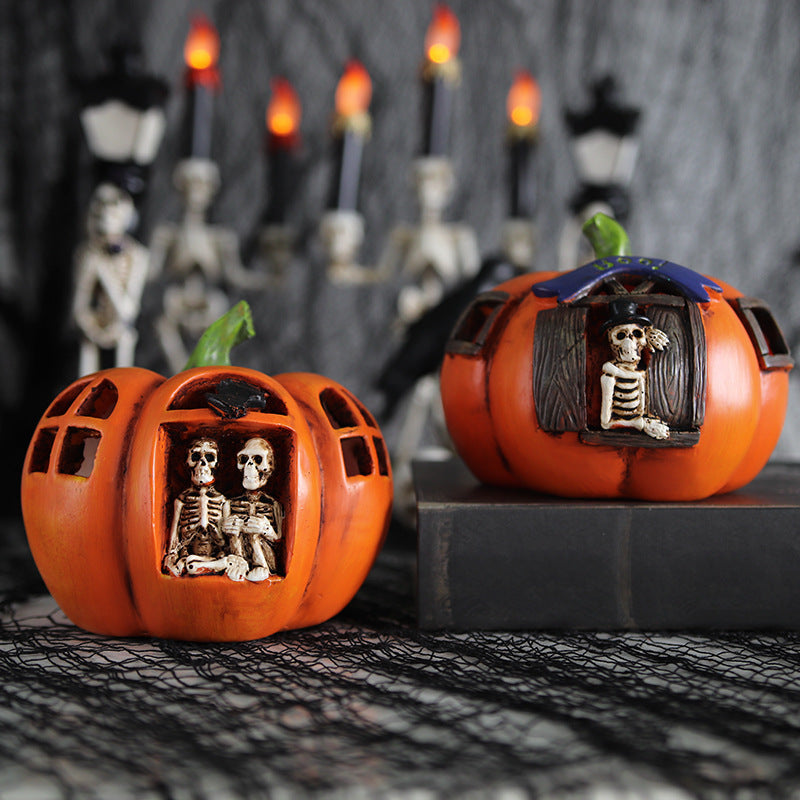 Pumpkin Skull LED Lights Halloween Pumpkin Ghost Skeletons Table Light