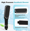 Rain Shower Head with Handheld Spray Combo, High Pressure Rainfall Shower Head, Height Adjustable Dual Shower Head, Luxury Waterfall Showerhead Bathroom