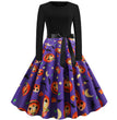 Halloween New Round Neck Elegant Party Print Dress