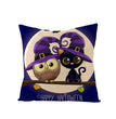 Halloween Linen Cute Cartoon Printed Kitten Pumpkin Head Pillow Cover