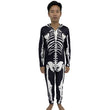 Halloween Carnival Skeleton Zipper Hooded One-piece