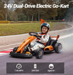 First Ride on 24V/36V Kids Electric Drift Go Kart 7.5MPH Ride on Race Car with Adjustable Seat Dual 200W Motors Fast Fun Toy for Boys - Trike, Black Friday & Cyber Monday, Christmas Gift for Kids