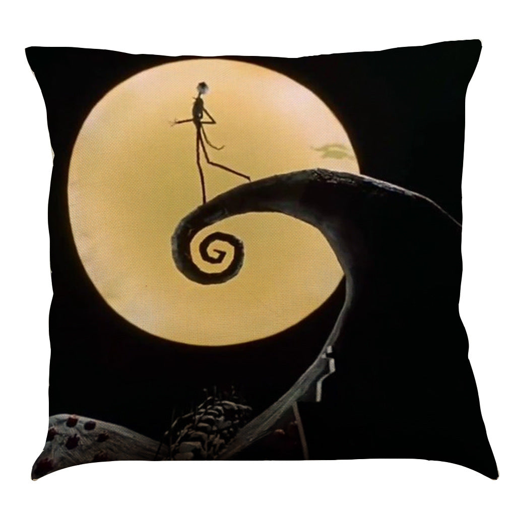 Halloween Cotton Linen Sofa Car Cushion Pillowcase