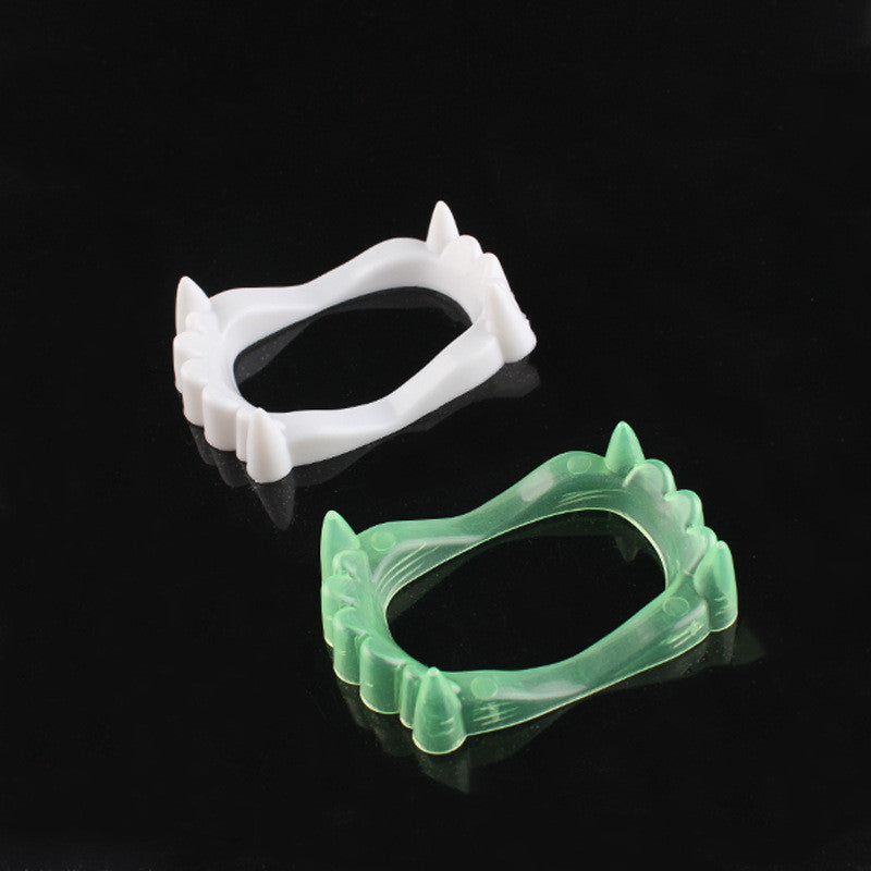 Halloween Decoration White Denture Luminous Denture Set