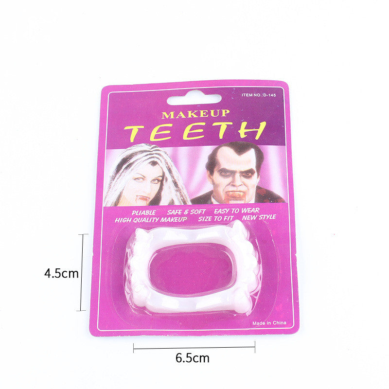Halloween Decoration White Denture Luminous Denture Set