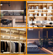 Motion Sensor LED Strip Lights - 10Pcs under Cabinet Kit with App & RF Remote Control, Dimmable 2700K-6500K Lighting for Kitchen, Counter, Shelf, Dusk to Dawn Night Light - 16.4Ft