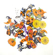 DIY White Background Painted Halloween Wood Chip Decoration Halloween Party Accessories