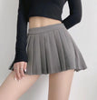 High Waist Front Short Back Length Pleated Skirt With Lining
