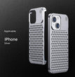 Aluminum Alloy Phone Case For 14 13 Pro Max Plus Hollow Heat Dissipation Anti-fall Full Body Shockproof Phone Cove