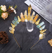 Natural Crystal Halloween Crown Hair Clasp