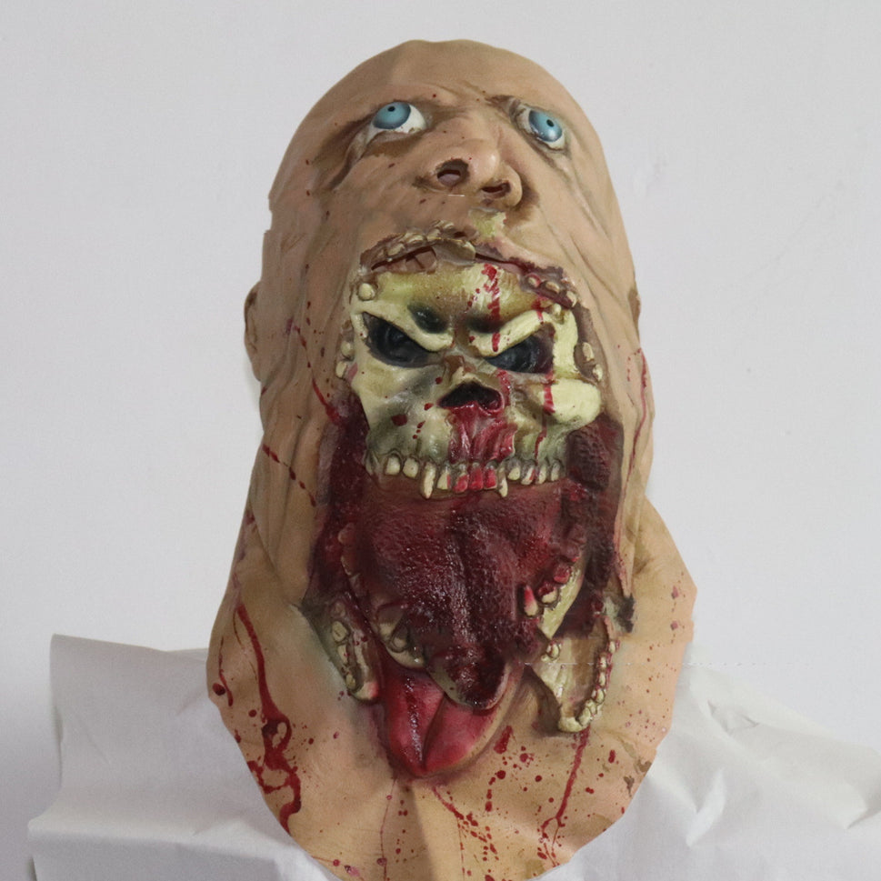 Halloween Charlie Zombie Latex Mask Tongue Out Set