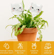Plant Watering Globes Self Watering Planter Insert Glass Spikes, Hand Blown Clear Automatic Water Bulbs for Outdoor&Indoor Plants, 6.4Oz/190Ml Capacity, 3 Cats