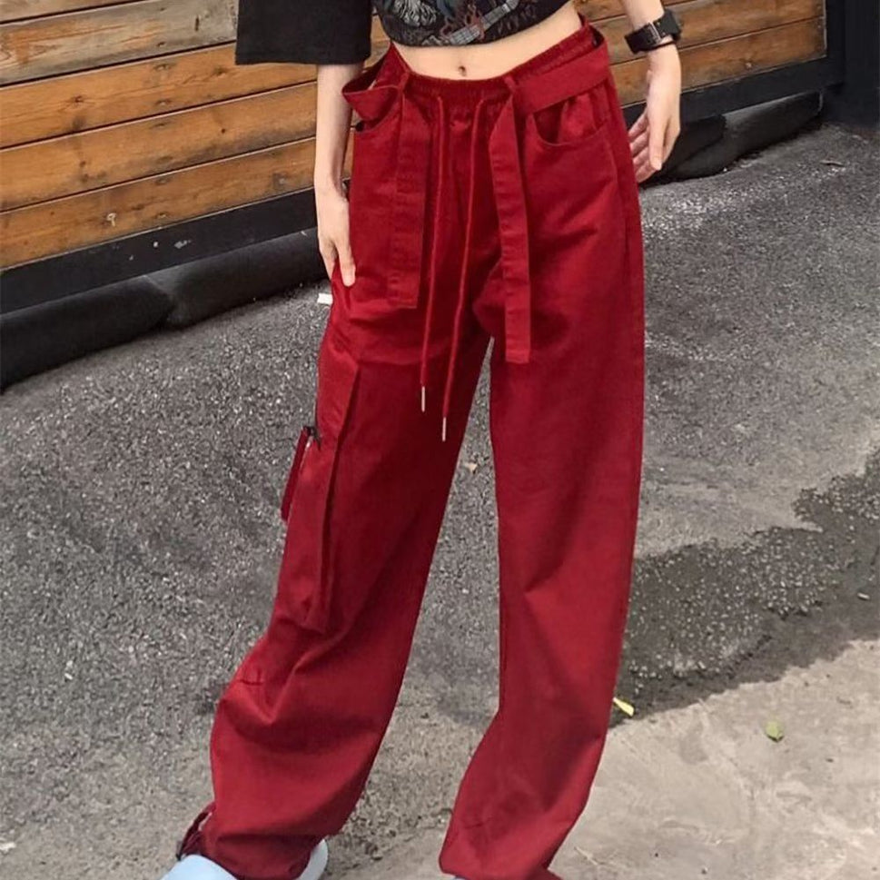 High Waist Loose And Slimming Mop Wide Leg Pants