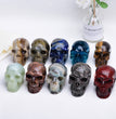 3 Inch Natural Crystal Skull Carved Halloween Decorative Ornament