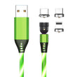 540 Rotate Luminous Magnetic Cable 3A Fast Charging Mobile Phone Charge Cable For LED Micro USB Type C For I Phone Cable