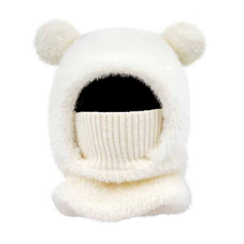 Original Design, Stylish and Cute Bear-Ear Design Windproof Hat, Suitable for Winter Warmth and Protection from the Cold, Ideal for Cyclists. the Hat Is Versatile and Suitable for Both Men and Women of All Ages, Regardless of Head Circumference