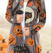 Halloween Digital Printing Casual Cardigan Jacket Women