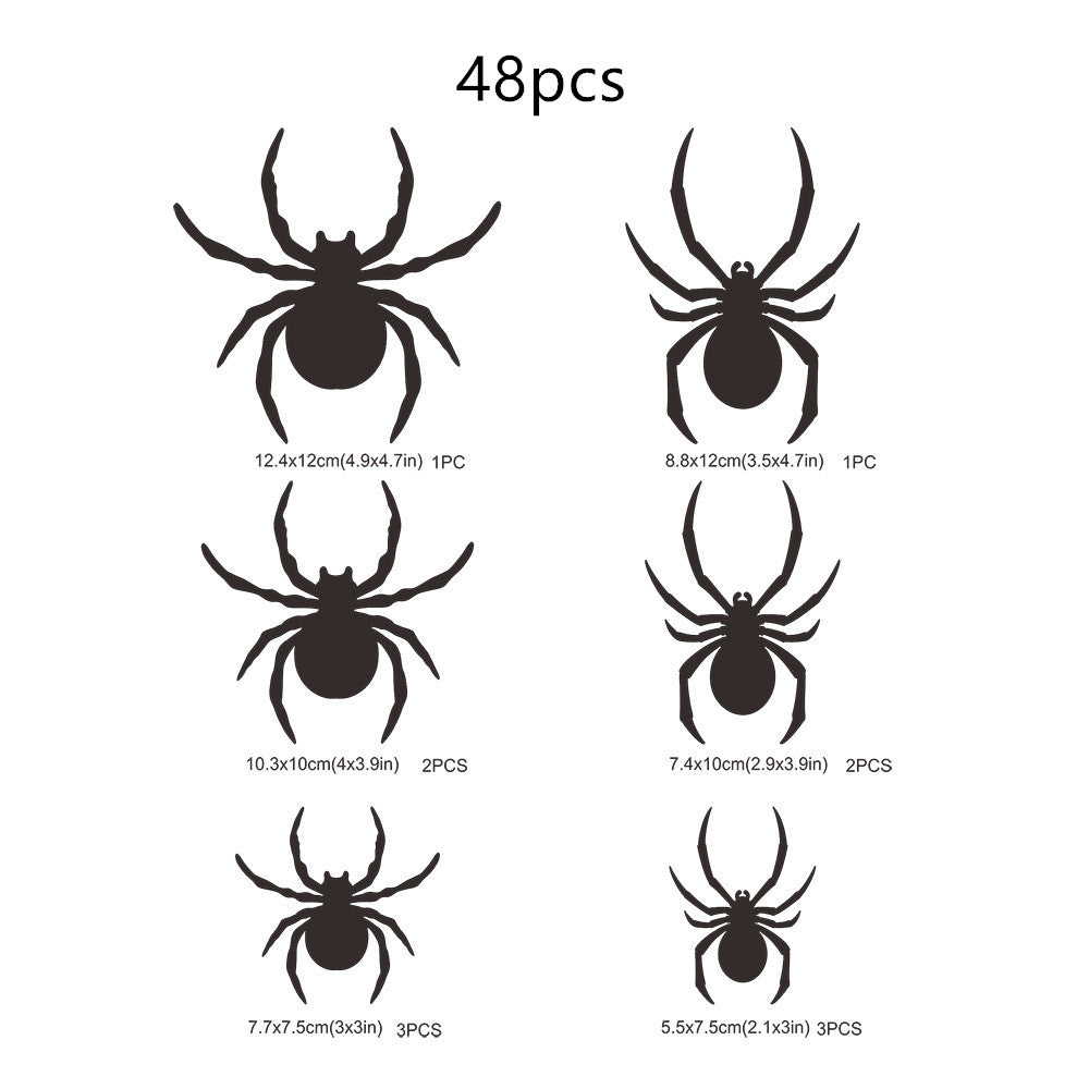 Halloween Bat Spider Wall Stickers Three-dimensional Decoration Window Scene Layout Wall Stickers 12