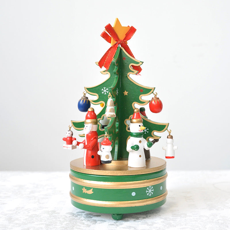 Combination Three-dimensional Pendant Villain Wooden Christmas Tree Ornament