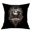 Linen Skull Halloween Pillow Cover