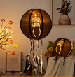 Halloween Glowing Paper  String Props Decoration Shopping Mall Layout Pumpkin Lantern