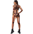 Halloween Bodysuit Skull Rose Digital Print
